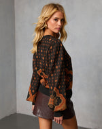 Charise Printed Abstract Sweater