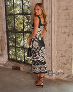 Worth Noticing Abstract Knit Midi Dress
