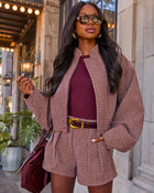 City Agenda Plaid Houndstooth Jacket
