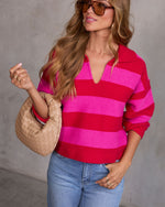 Violette Striped Collared Sweater