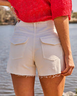 Jayah Drawstring Mid Rise Denim Shorts