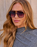 Capriana Large Tortoise Aviator Sunglasses