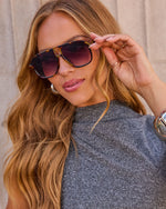 Capriana Large Tortoise Aviator Sunglasses