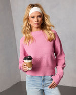 Pink % Whilma Ribbed Knit Sweater-1
