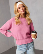 Pink % Whilma Ribbed Knit Sweater-5