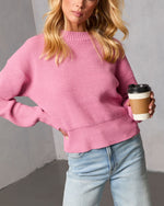 Pink % Whilma Ribbed Knit Sweater-6