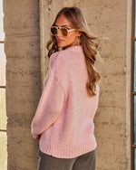 New Chapter V Neck Chunky Knit Sweater