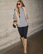 Heather Grey % Umah Ribbed Mock Neck Sweater-3