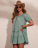 Adelah Tiered Shift Mini Dress