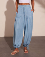Kenlyn Drawstring Balloon Chambray Pants