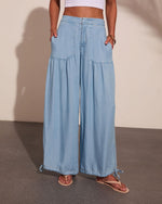 Kenlyn Drawstring Balloon Chambray Pants