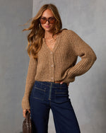 Sand % Chic Focus Knit Cardigan-5