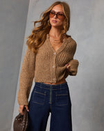 Sand % Chic Focus Knit Cardigan-1