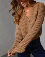 Sand % Chic Focus Knit Cardigan-6