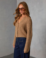 Sand % Chic Focus Knit Cardigan-3