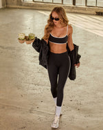 Black/White % Amped Up Contrast Trim Leggings-2