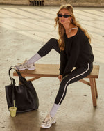 Black/White % Amped Up Contrast Trim Leggings-5