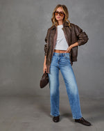 Tisla Super Stretch Mid Rise Straight Leg Jeans