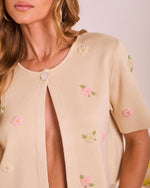 Petal Prance Beaded Floral Cardigan