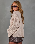 Toasted Whisper Cable Knit Sweater