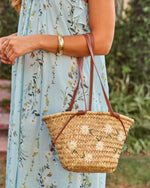 Polished Wildflower Floral Straw Tote Bag