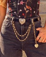 Easy Lover Heart Chain Detail Belt