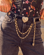 Easy Lover Heart Chain Detail Belt