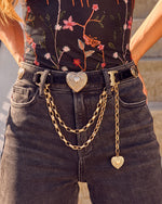 Easy Lover Heart Chain Detail Belt