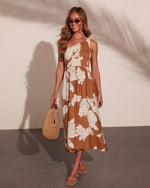 Raevin Floral One Shoulder Maxi Dress