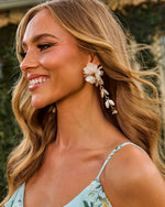 Ivory % Imeina Drop Floral Earrings-4