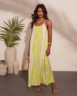 Summer Drift Abstract Striped Maxi Dress