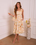 Modern Meadow Floral Midi Dress