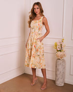 Modern Meadow Floral Midi Dress