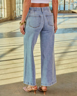 Edmonds Stretch High Rise Wide Leg Jeans