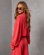 Grapefruit % Off Hours Fleece Baggy Sweatshirt-4