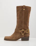 Twilight Trail Faux Suede Moto Boots