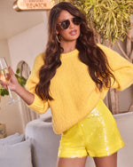 Glissette Mini Sequin Shorts