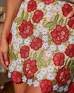 Cafe After Hours Embroidered Mini Skirt