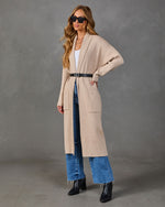 Loretta Knit Belted Long Line Cardigan