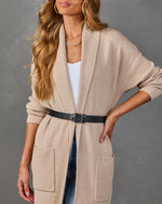 Loretta Knit Belted Long Line Cardigan