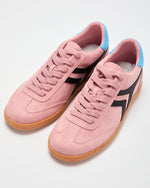 Pink % Lorilai Faux Suede Lace Up Sneakers-2