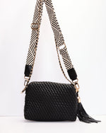Heritage Mood Woven Vegan Leather Crossbody Bag
