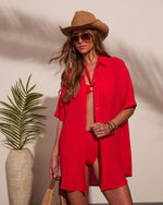 Whispered Coast Button Down Top