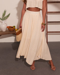 Morning Breeze Striped Maxi Skirt