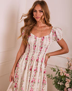 Rose Bound Floral Midi Dress