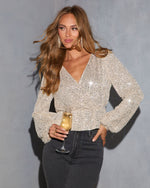 Mairah Sequin Embellished Top