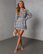 Lindsae Contrast Eyelet Stitch Mini Dress