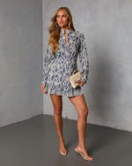 Lindsae Contrast Eyelet Stitch Mini Dress