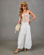 Dakota Drift Cotton Gingham Print Tank Top