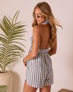 Beachbound Bliss Striped Halter Top
